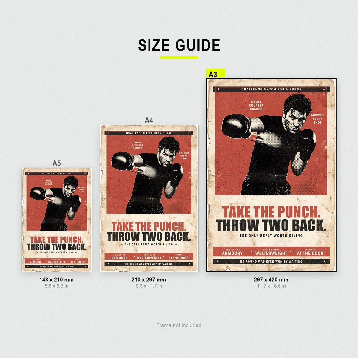 Take The Punch Throw Two Back Boxing Art Print