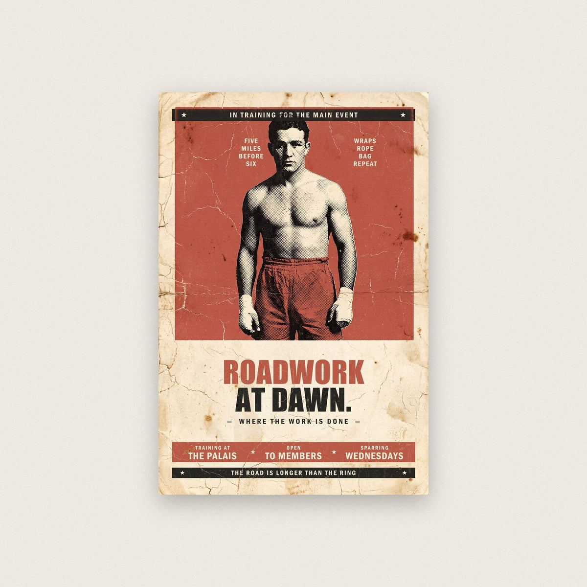 Roadwork At Dawn Boxing Art Print