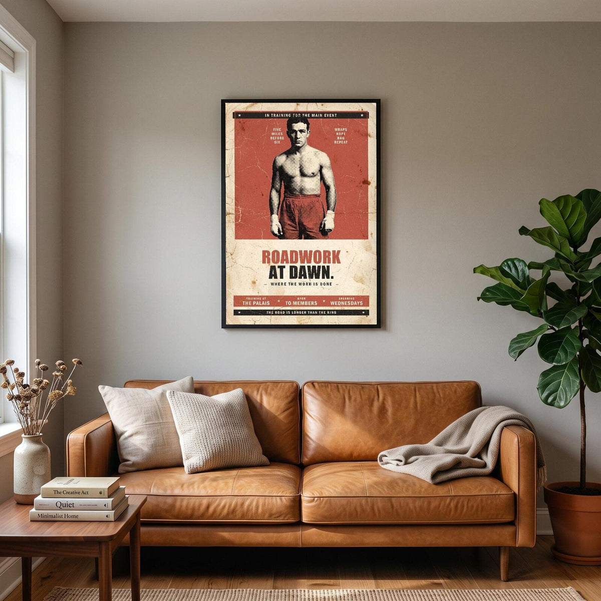 Roadwork At Dawn Boxing Art Print