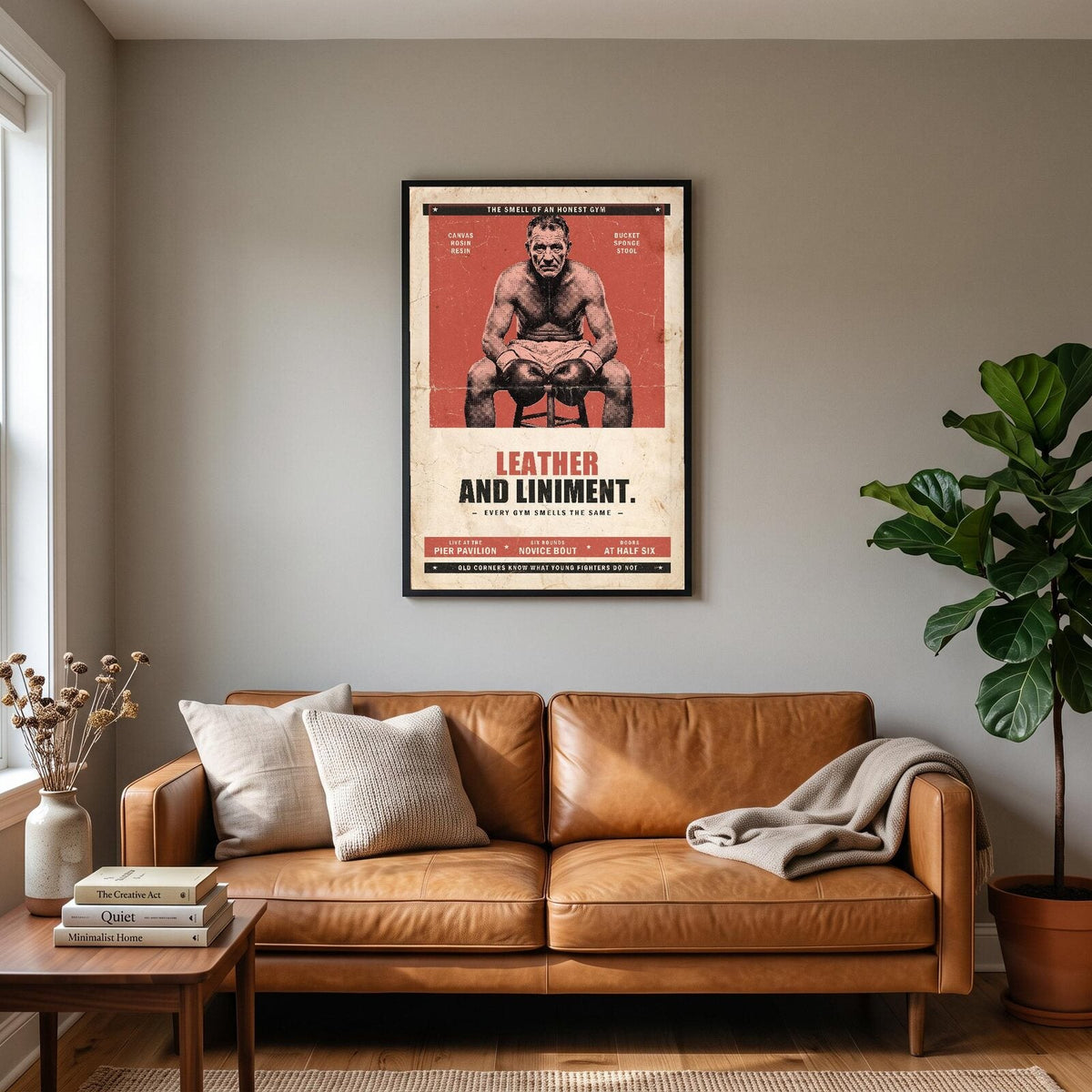 Leather And Liniment Boxing Art Print