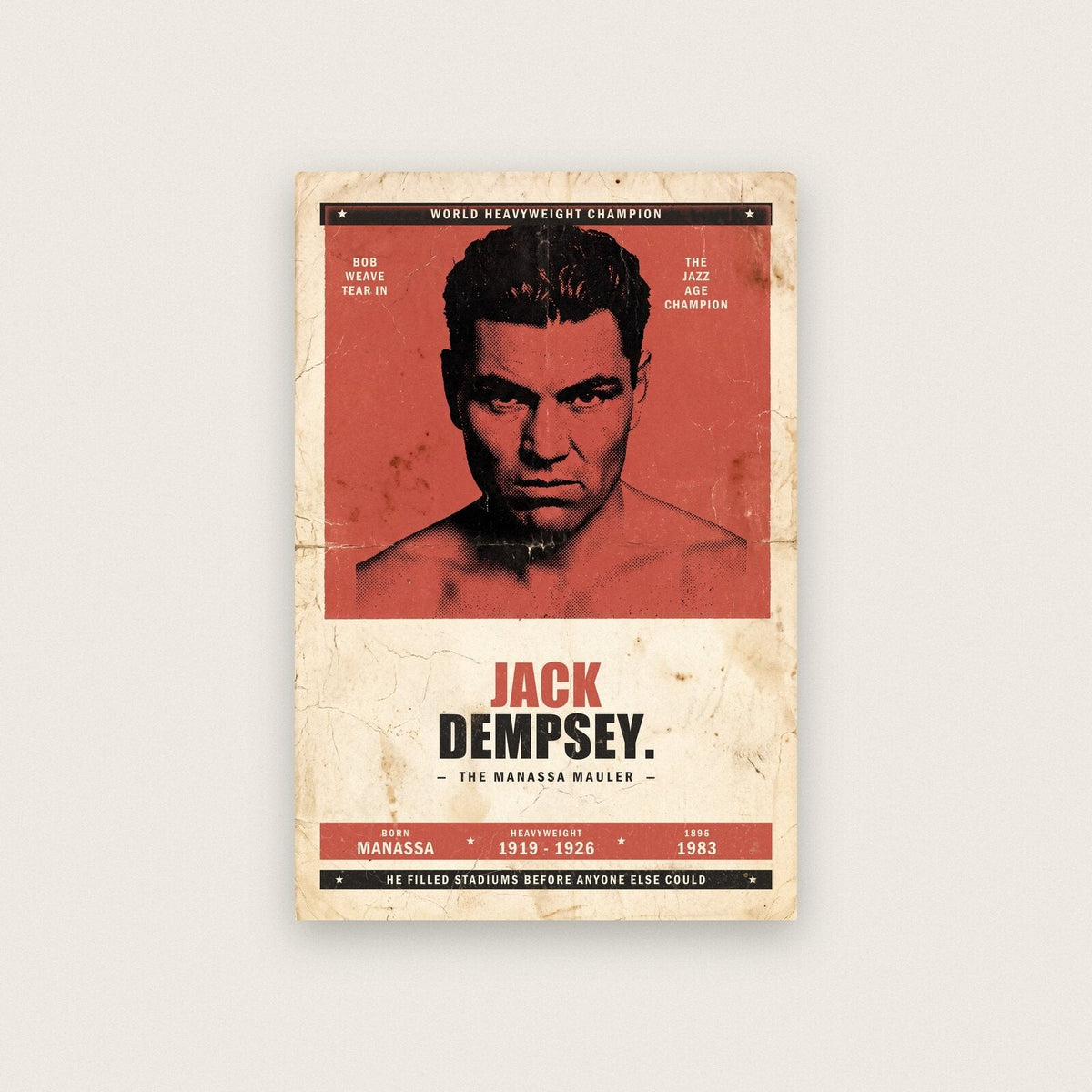 Jack Dempsey Boxing Art Print