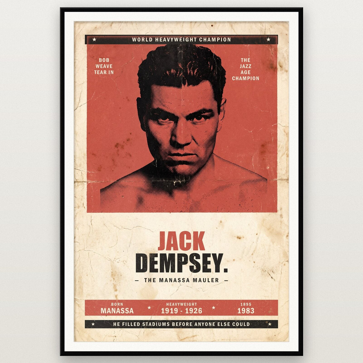 Jack Dempsey Boxing Art Print