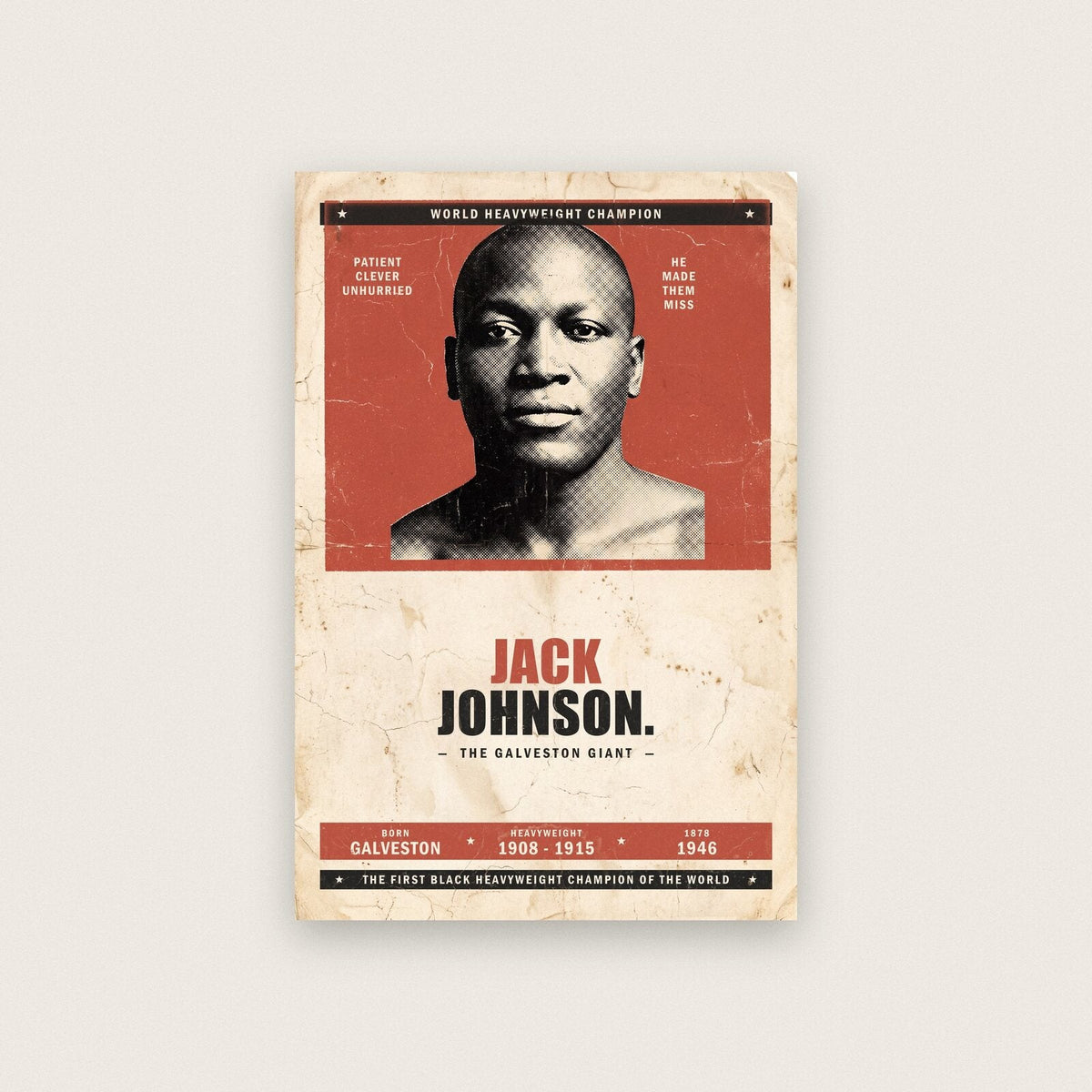 Jack Johnson Boxing Art Print