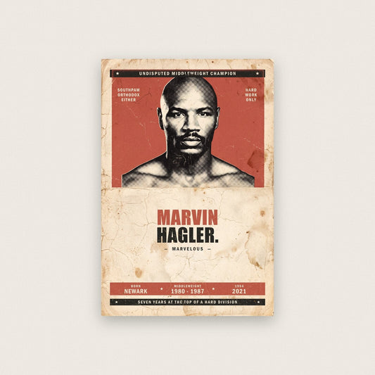 Marvin Hagler Boxing Art Print