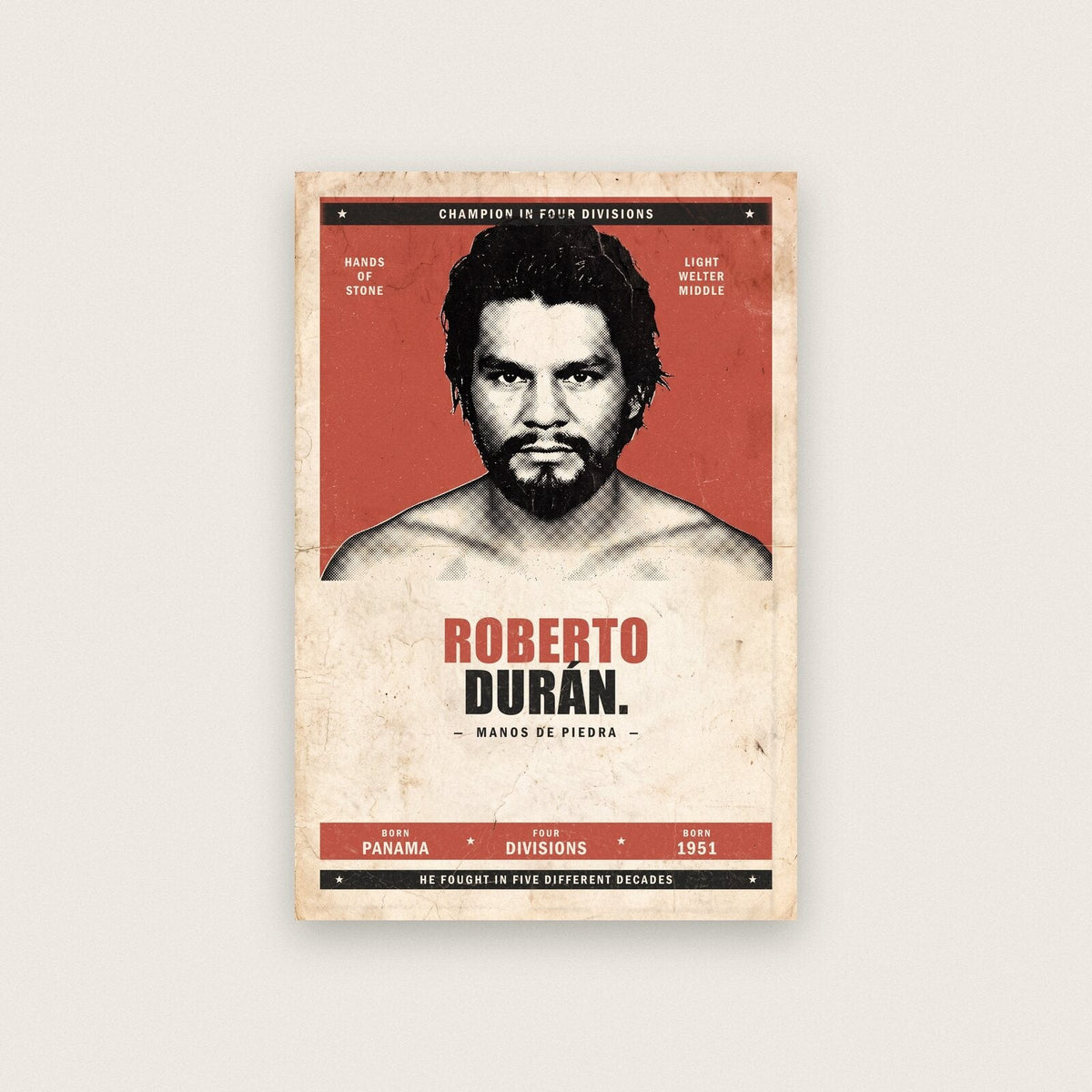 Roberto Duran Boxing Art Print