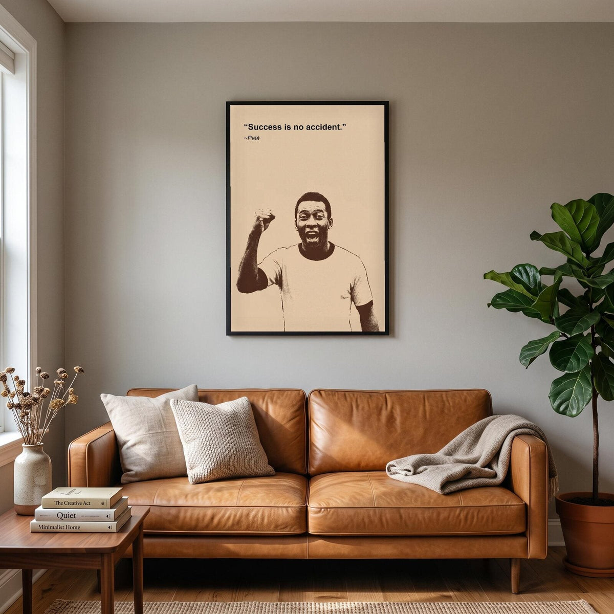 Success Is No Accident Pele Sporting Quote Art Print