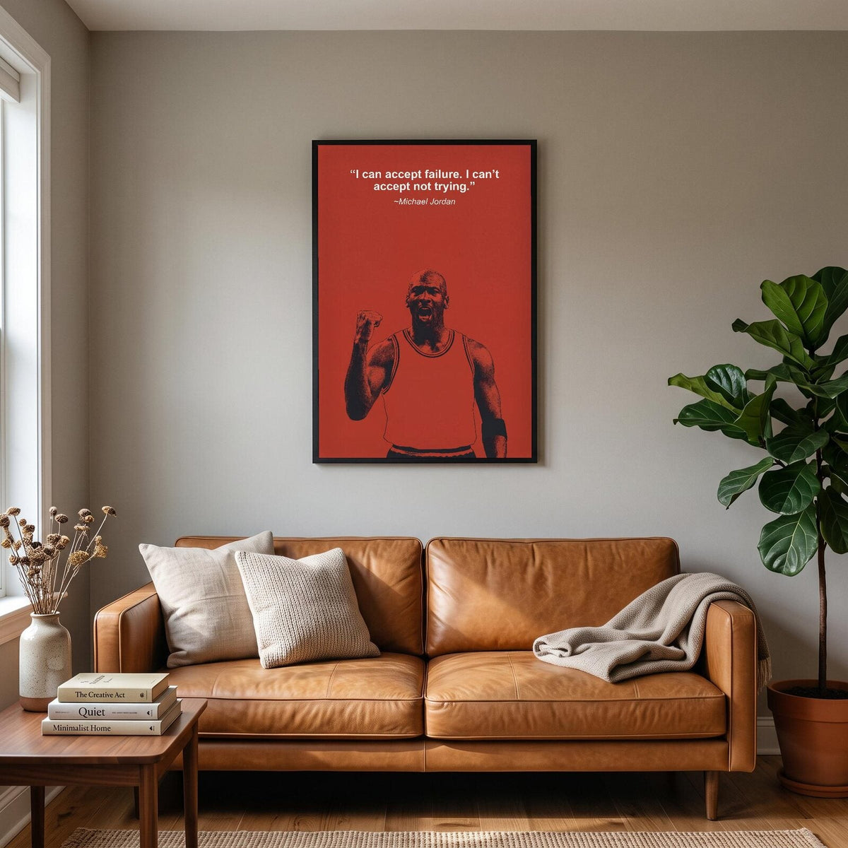 I Can Accept Failure I Cant Accept Not Trying Michael Jordan Sporting Quote Art Print