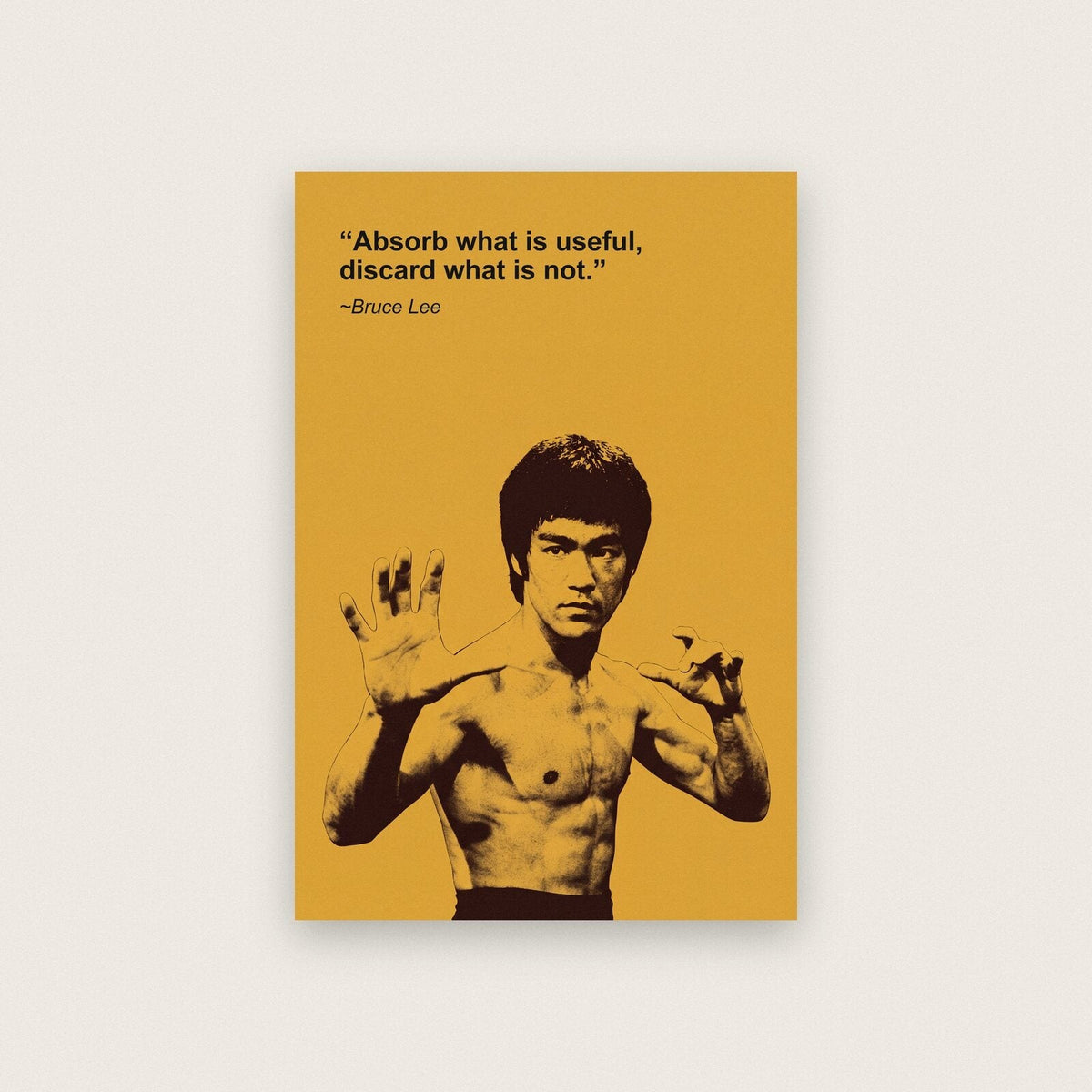 Absorb What Is Useful Discard What Is Not Bruce Lee Sporting Quote Art Print