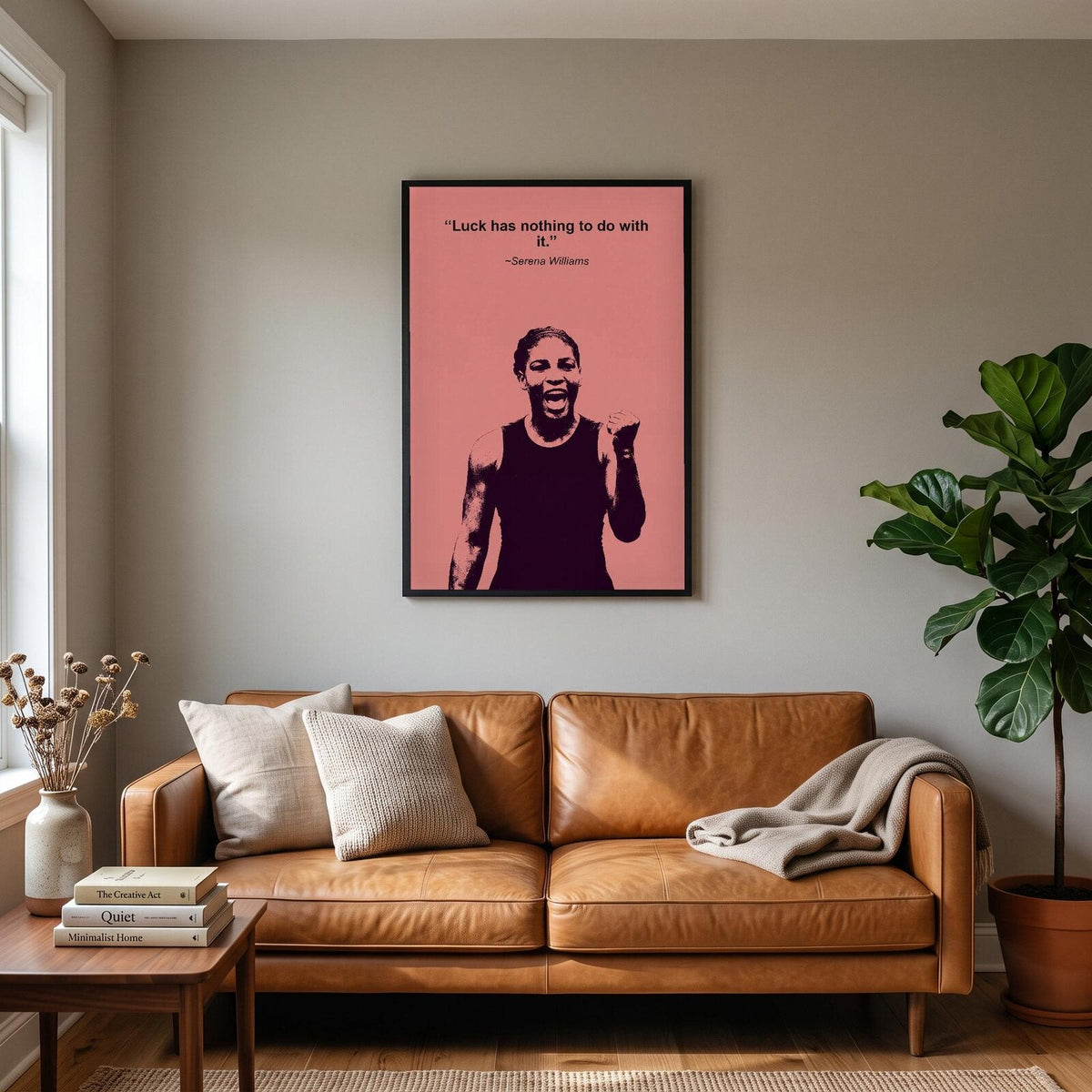 Luck Has Nothing To Do With It Serena Williams Sporting Quote Art Print