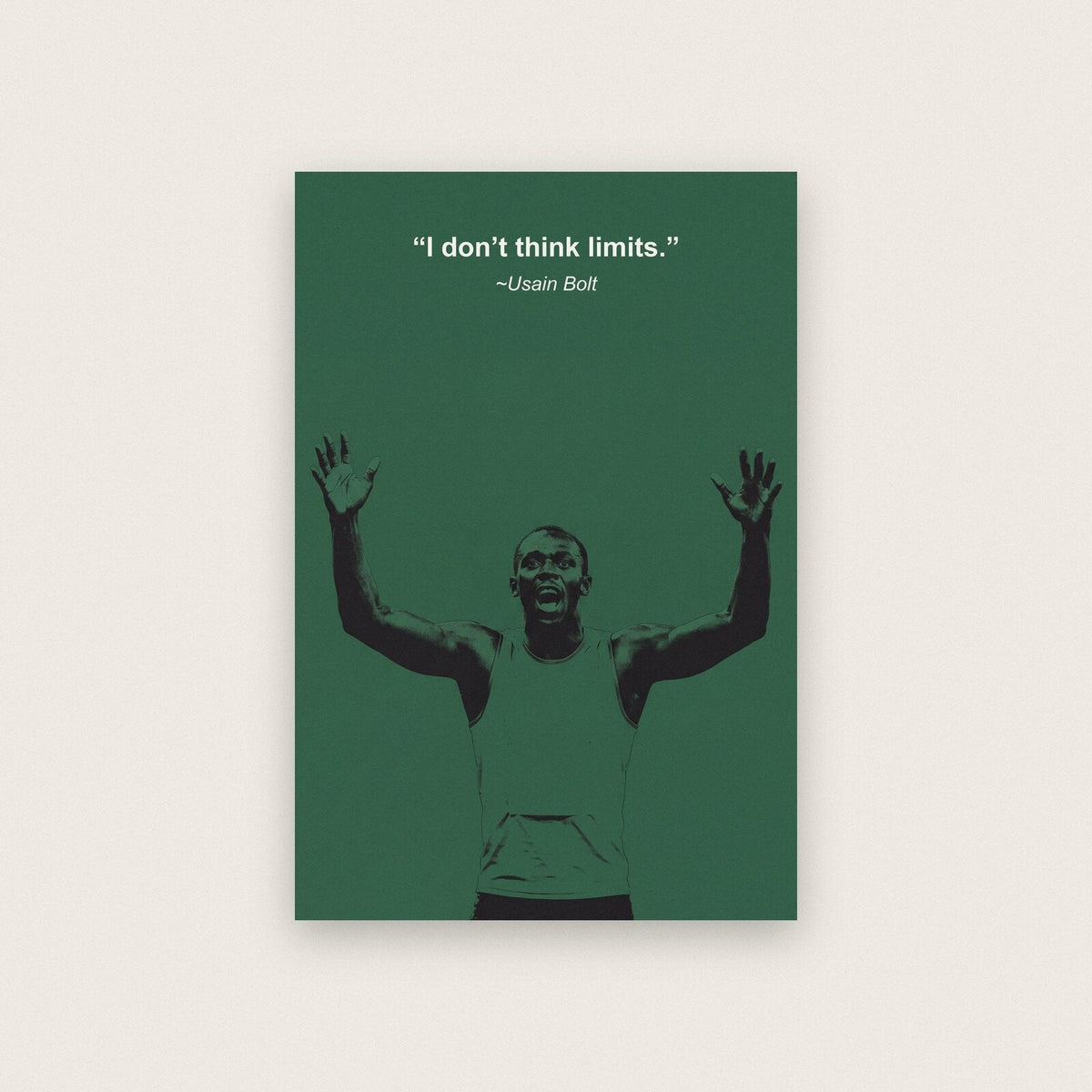 I Dont Think Limits Usain Bolt Sporting Quote Art Print