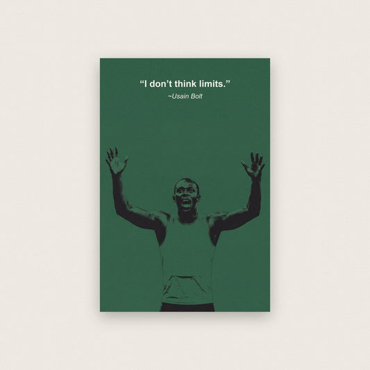 I Dont Think Limits Usain Bolt Sporting Quote Art Print