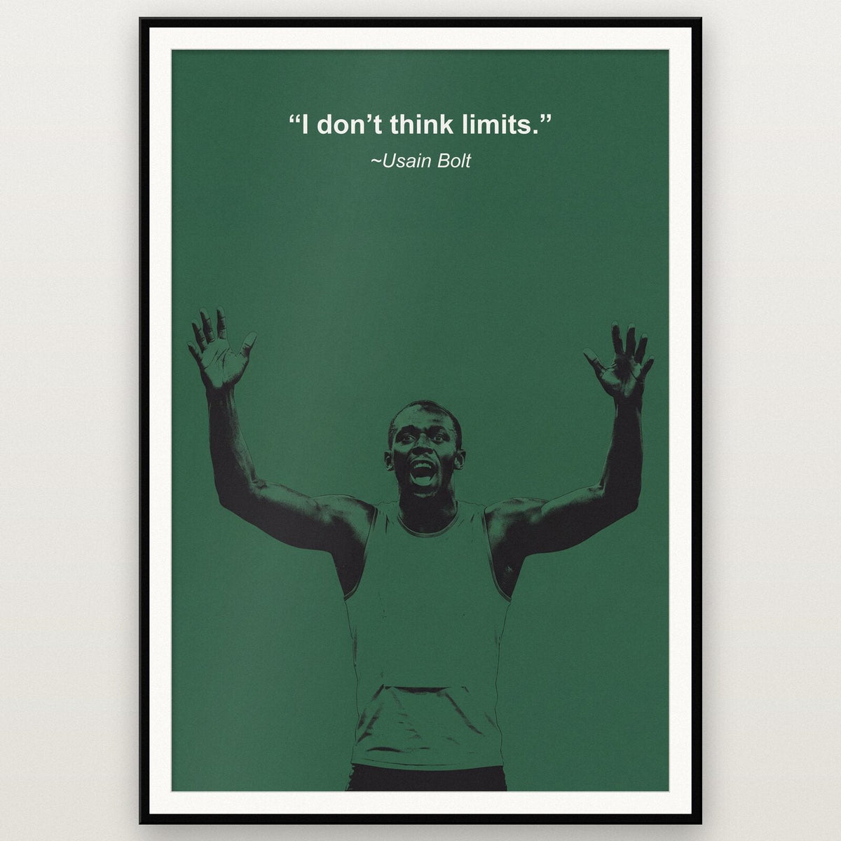 I Dont Think Limits Usain Bolt Sporting Quote Art Print