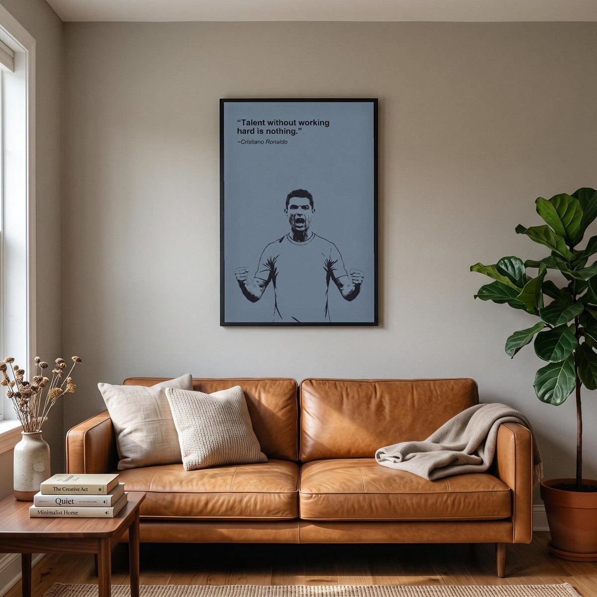 Talent Without Working Hard Is Nothing Cristiano Ronaldo Sporting Quote Art Print