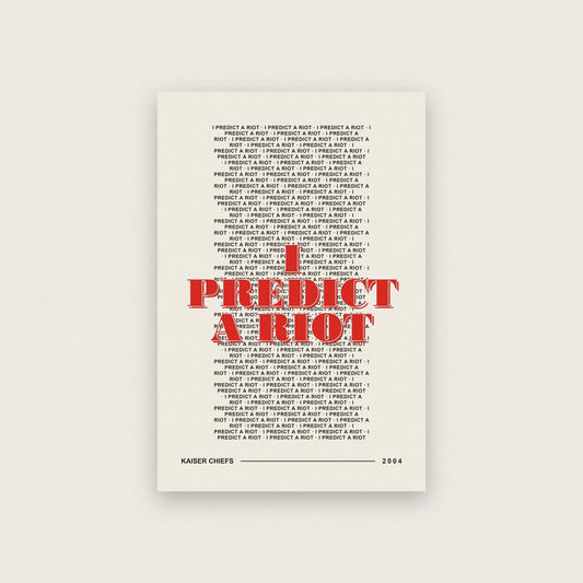 I Predict A Riot Lyrics Print