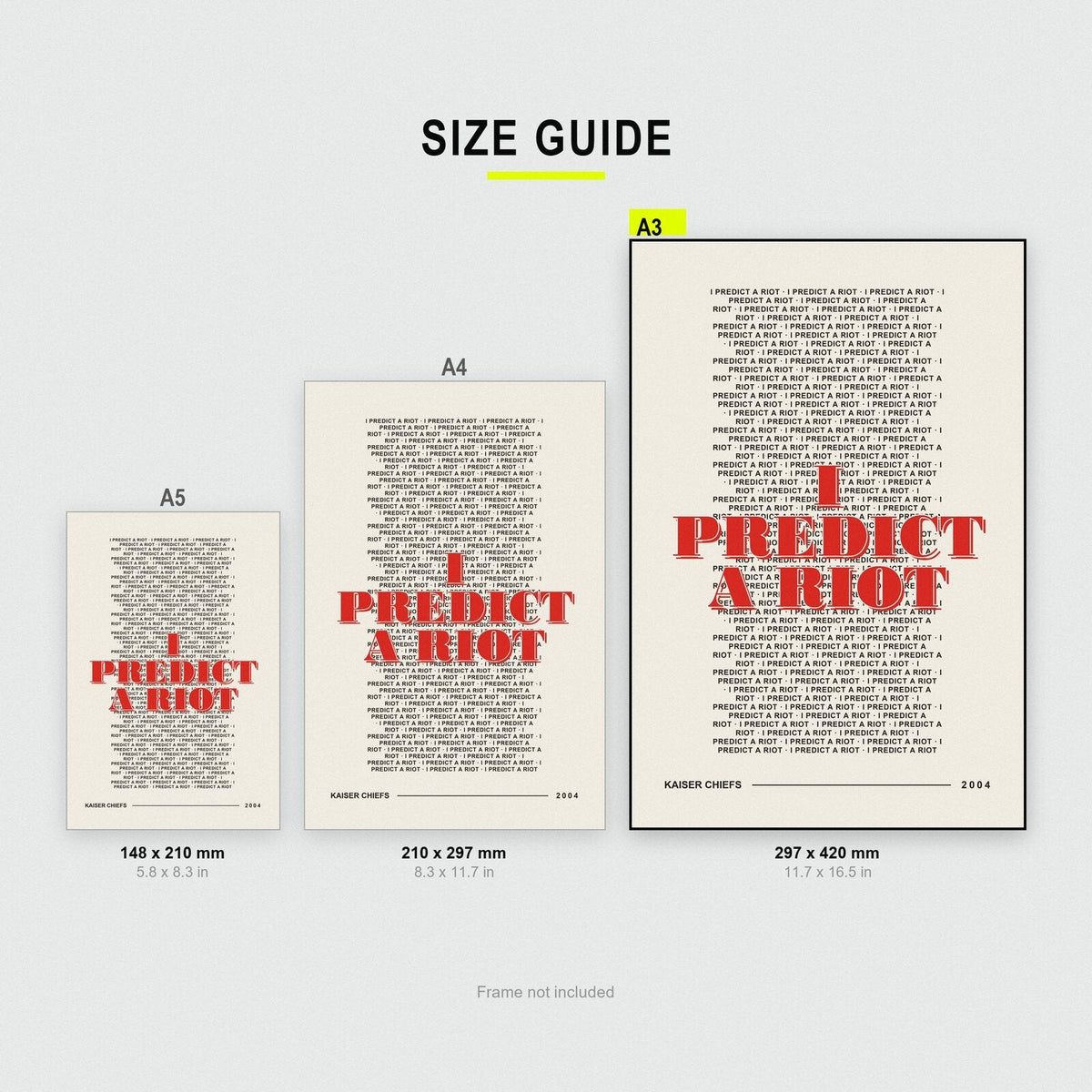 I Predict A Riot Lyrics Print