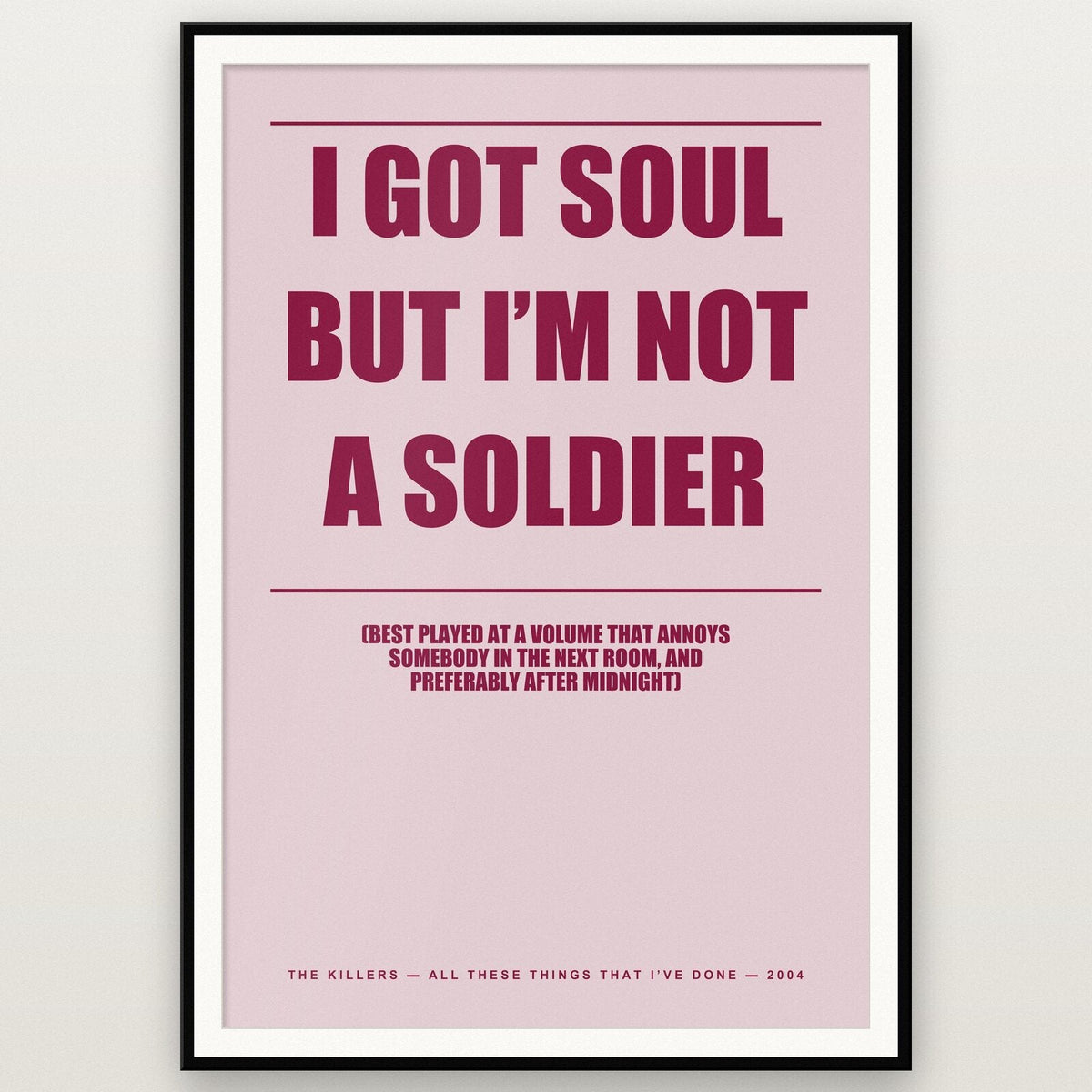 All These Things That Ive Done Lyrics Print