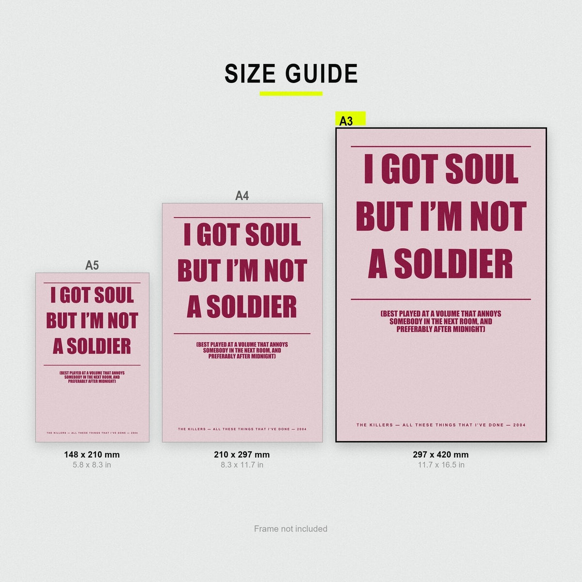 All These Things That Ive Done Lyrics Print