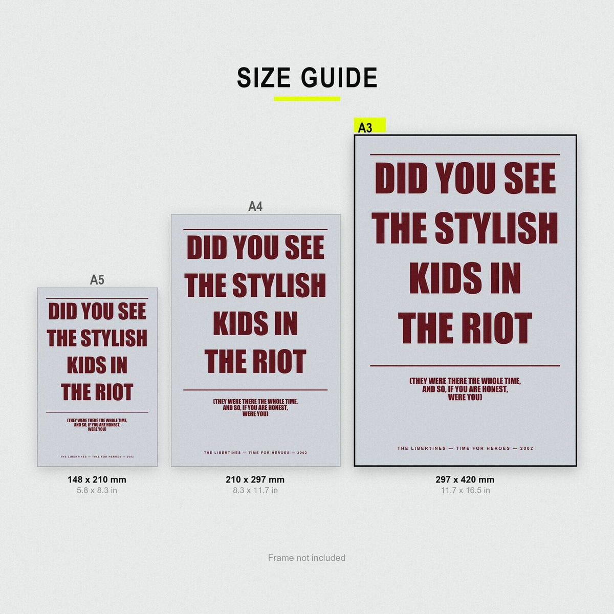 Time For Heroes Lyrics Print