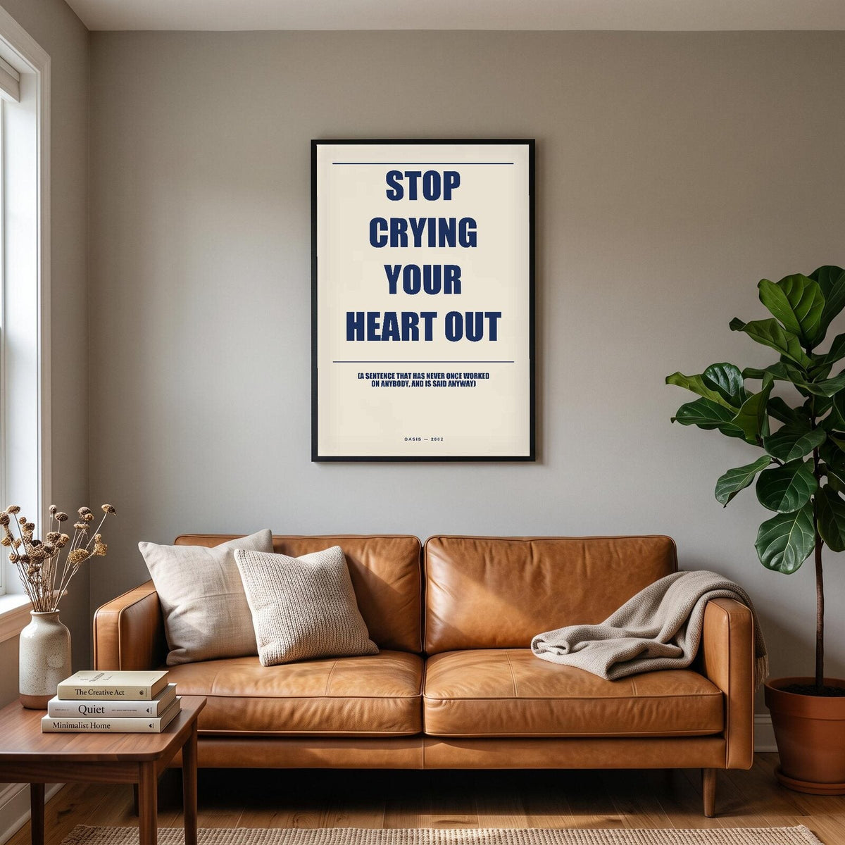 Stop Crying Your Heart Out Lyrics Print
