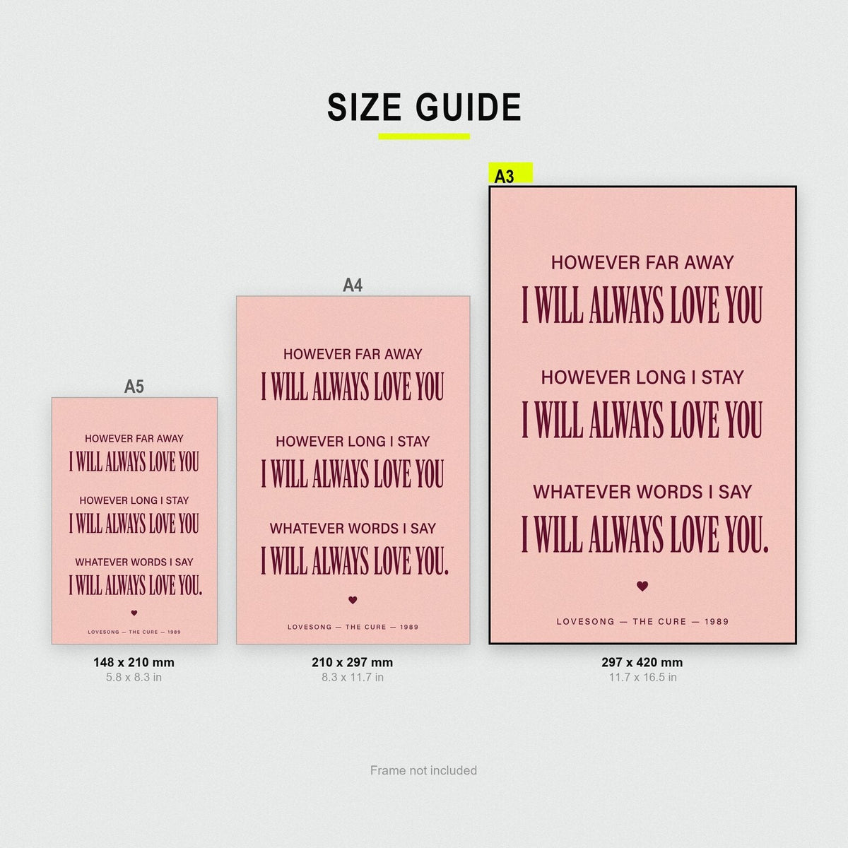 Lovesong Lyrics Print