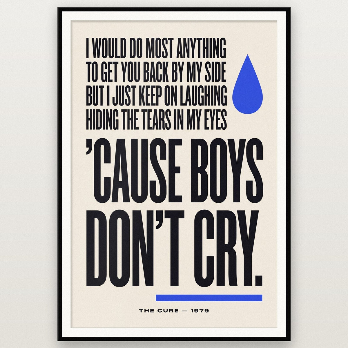 Boys Dont Cry Lyrics Print