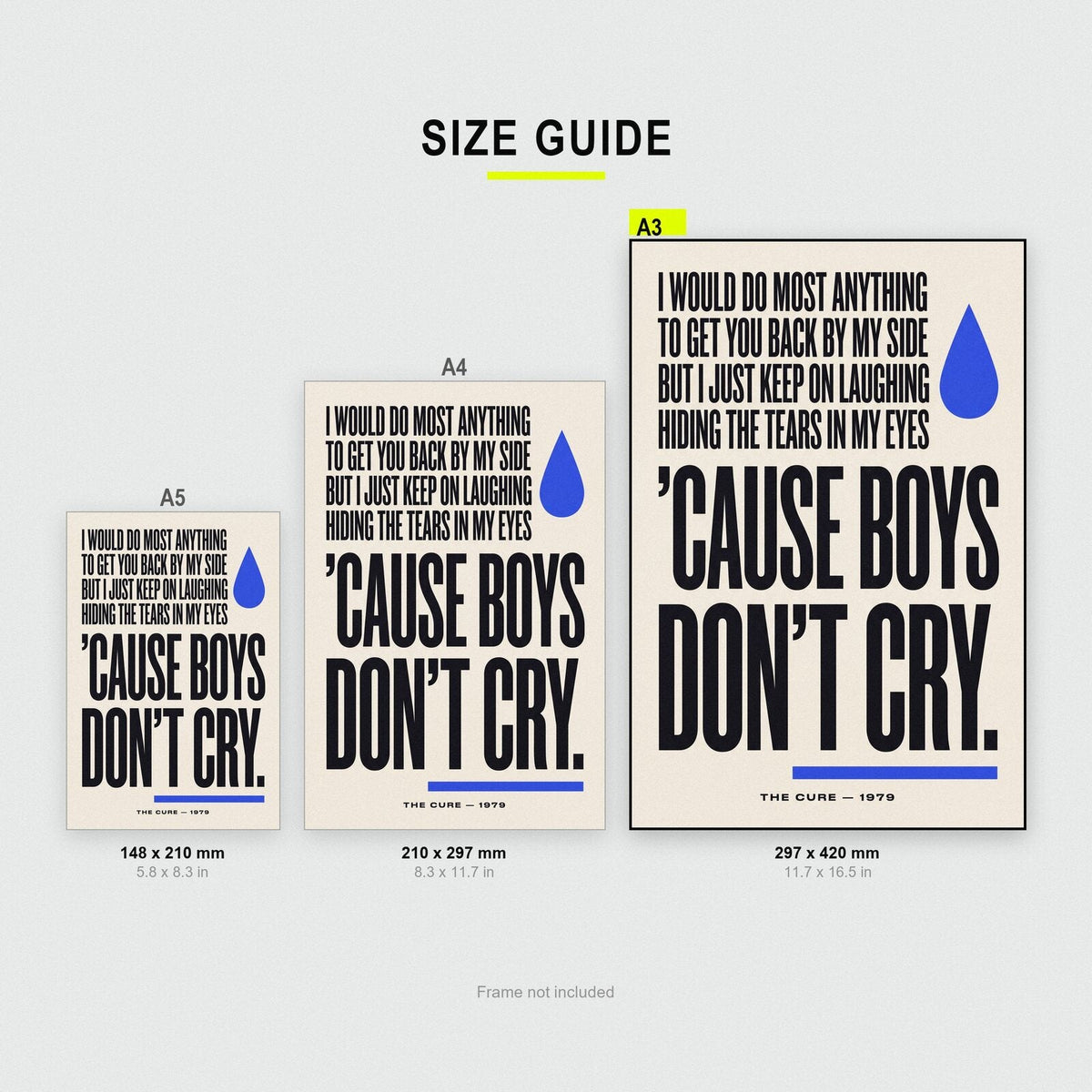 Boys Dont Cry Lyrics Print