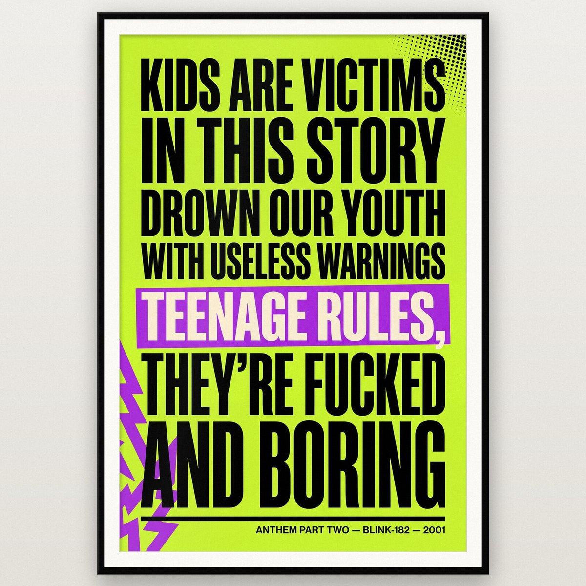 Anthem Part Two Lyrics Print
