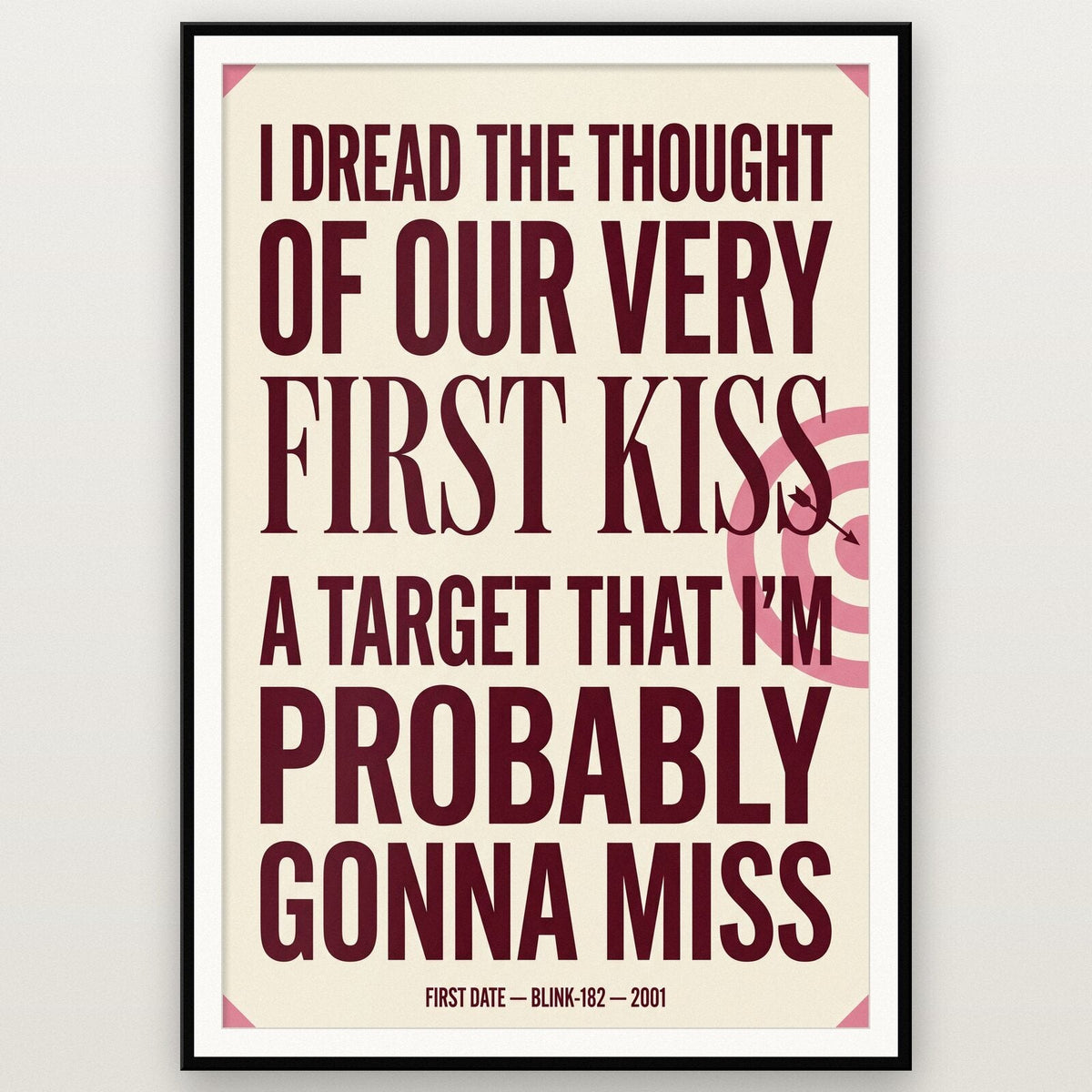 First Date Lyrics Print