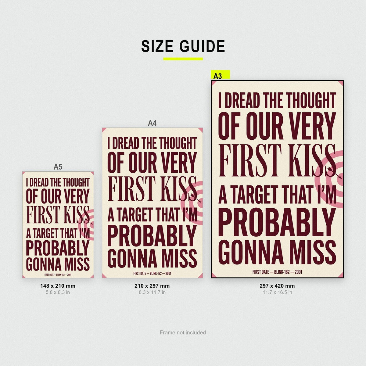 First Date Lyrics Print
