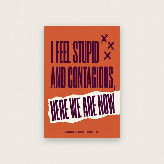 Smells Like Teen Spirit Nirvana Lyrics Print