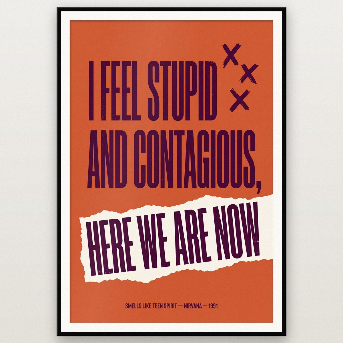 Smells Like Teen Spirit Nirvana Lyrics Print