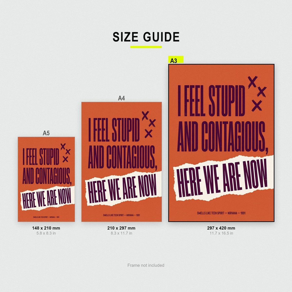 Smells Like Teen Spirit Nirvana Lyrics Print
