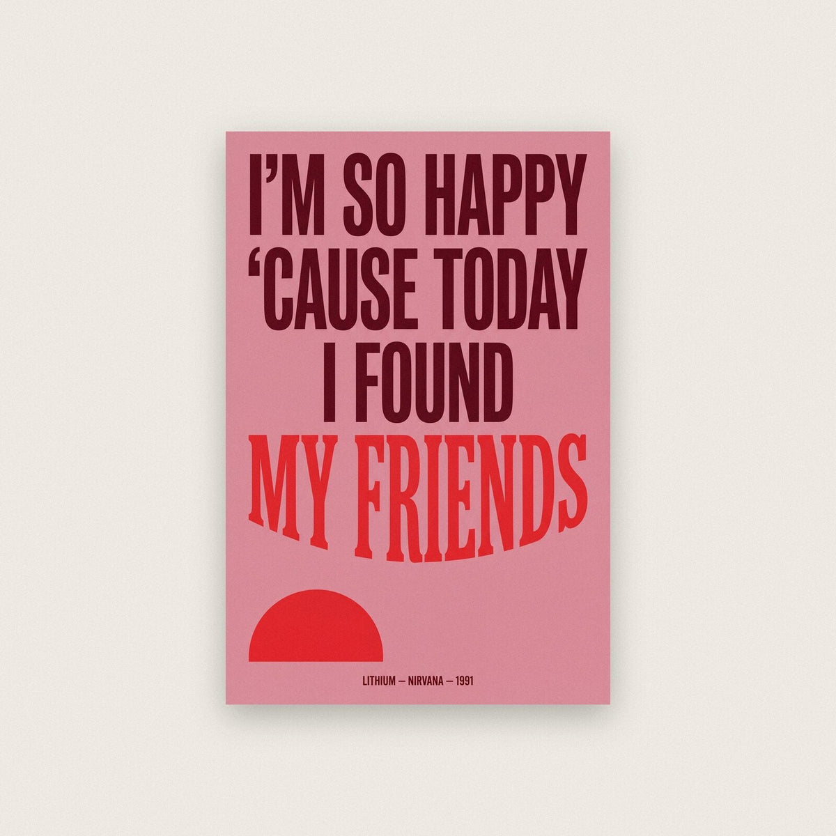 Lithium Lyrics Print