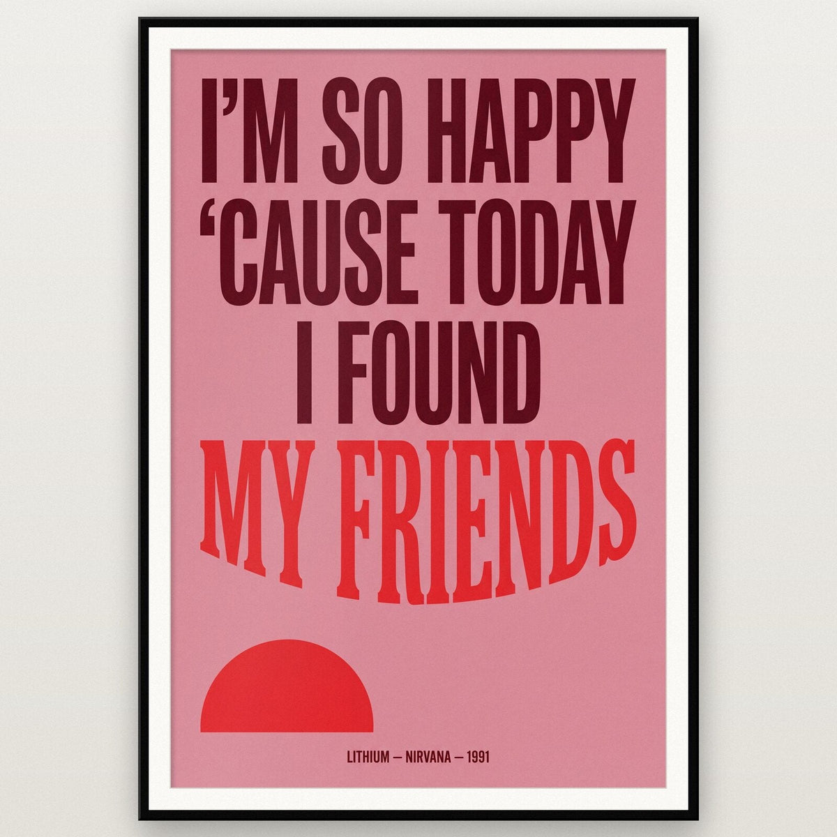 Lithium Lyrics Print
