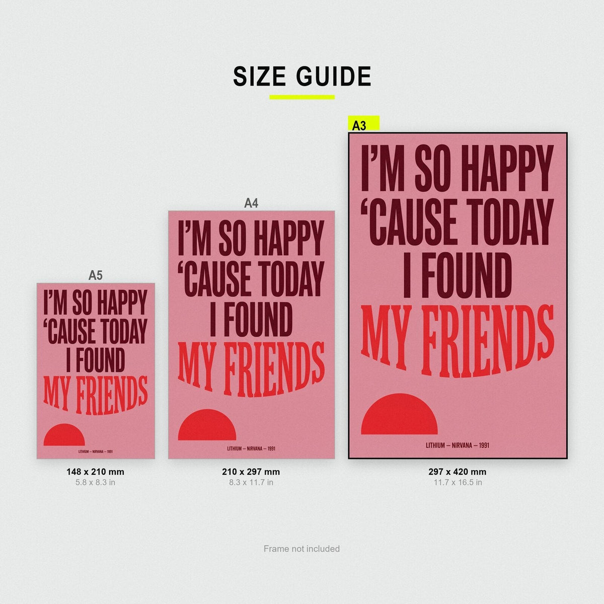 Lithium Lyrics Print