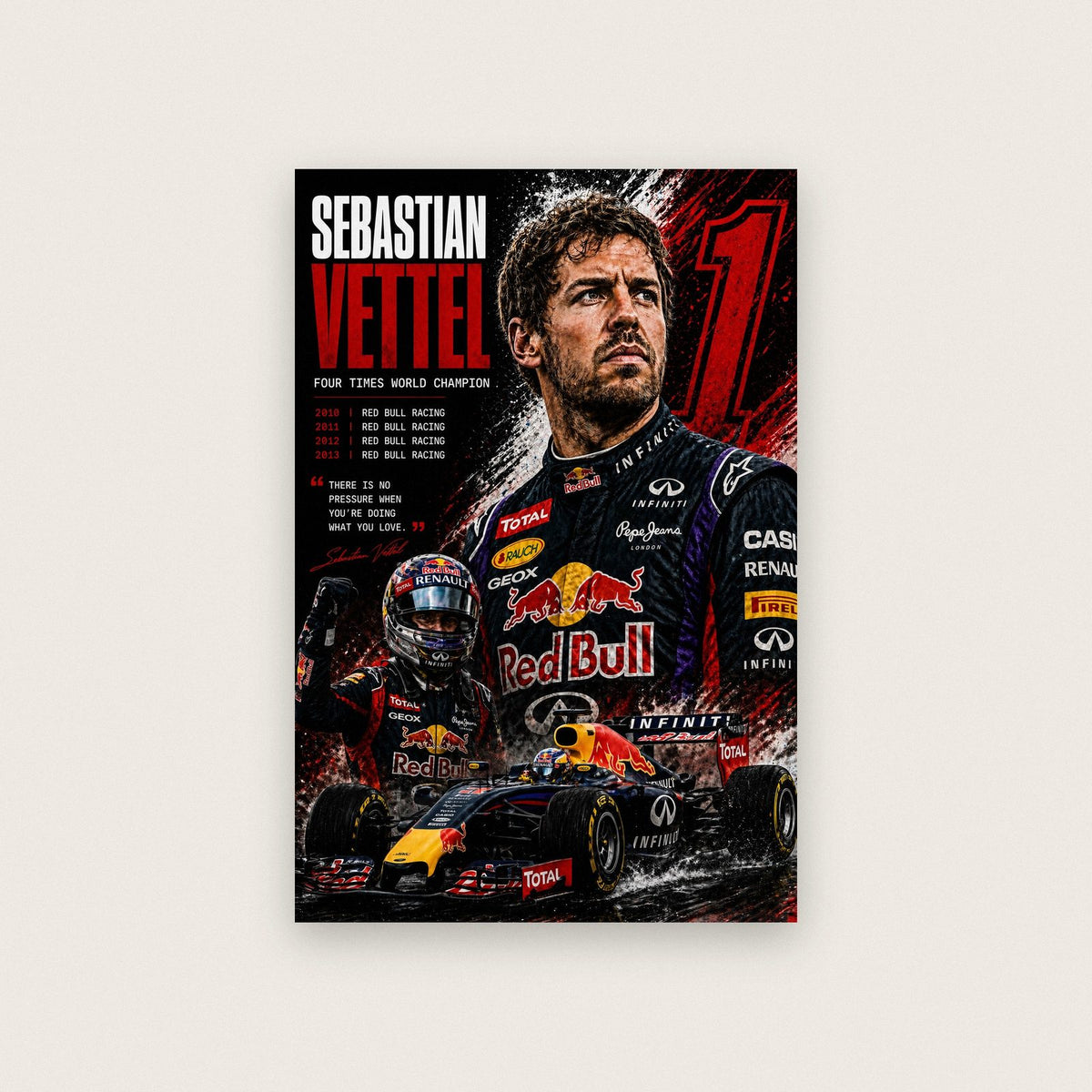 Sebastian Vettel F1 Champion Print