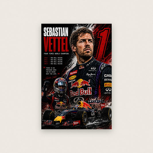Sebastian Vettel F1 Champion Print
