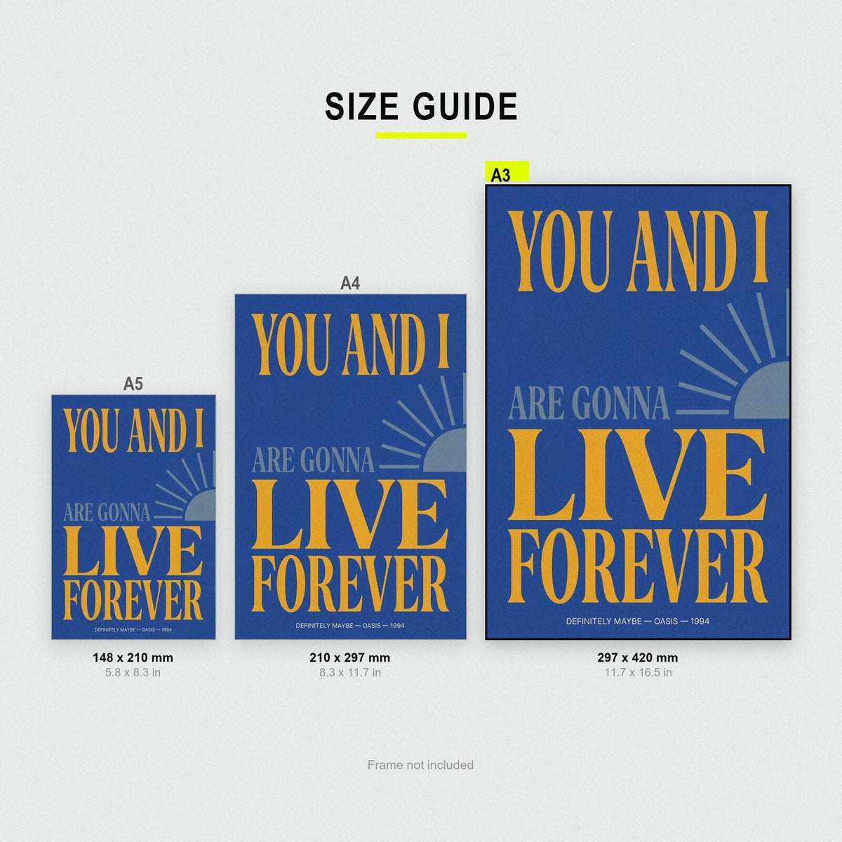 Live Forever You And I Lyrics Print