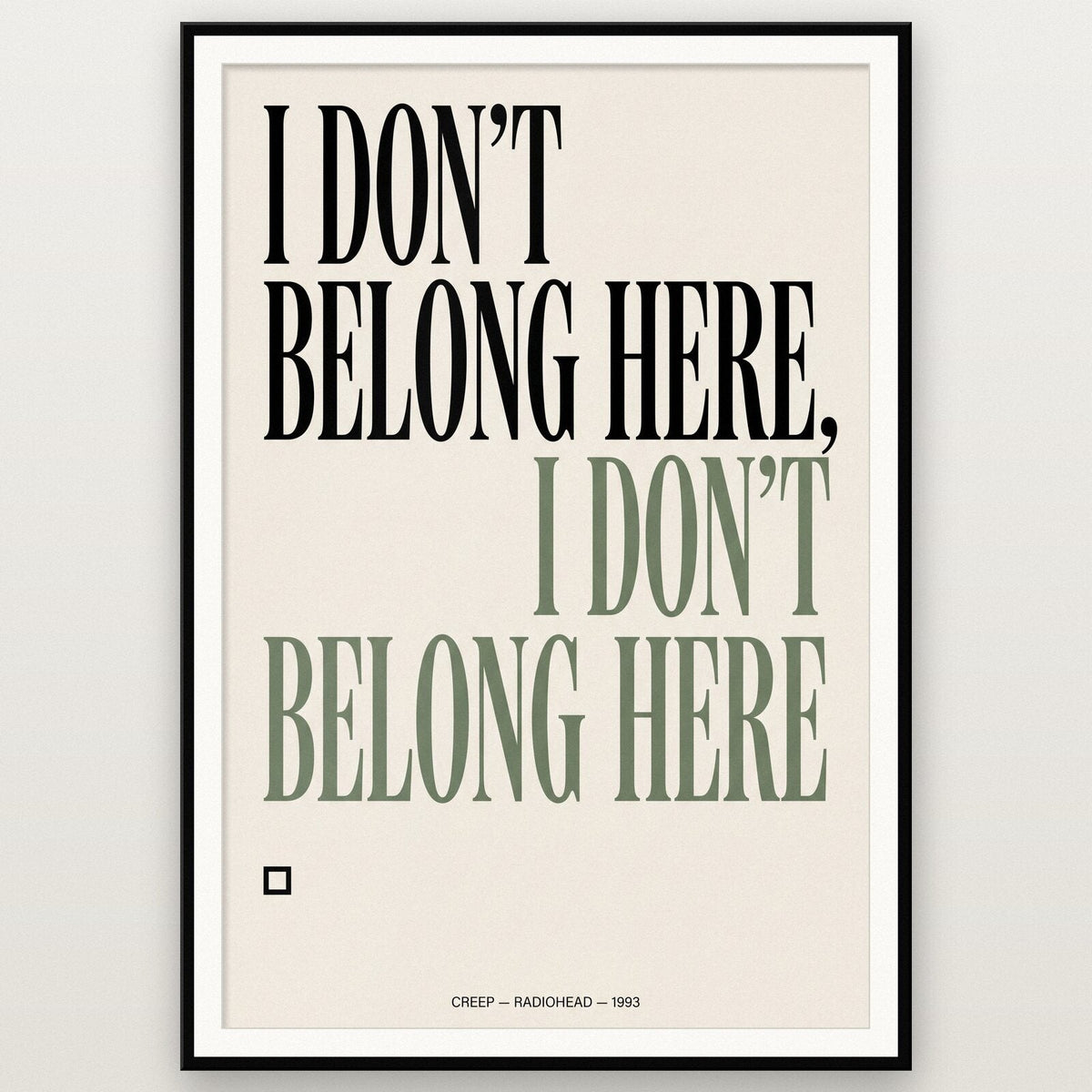 Creep Lyrics Print