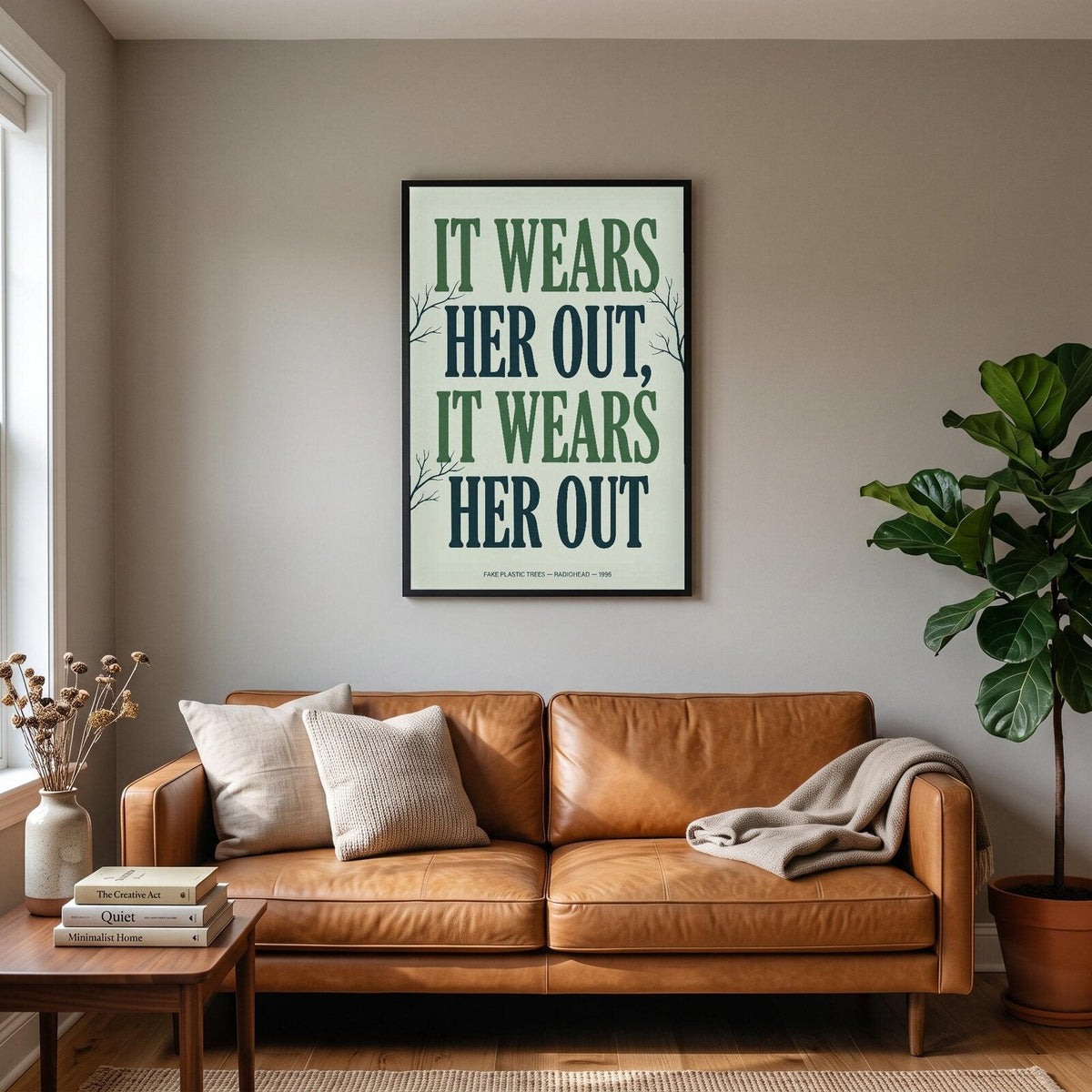 Fake Plastic Trees Lyrics Print