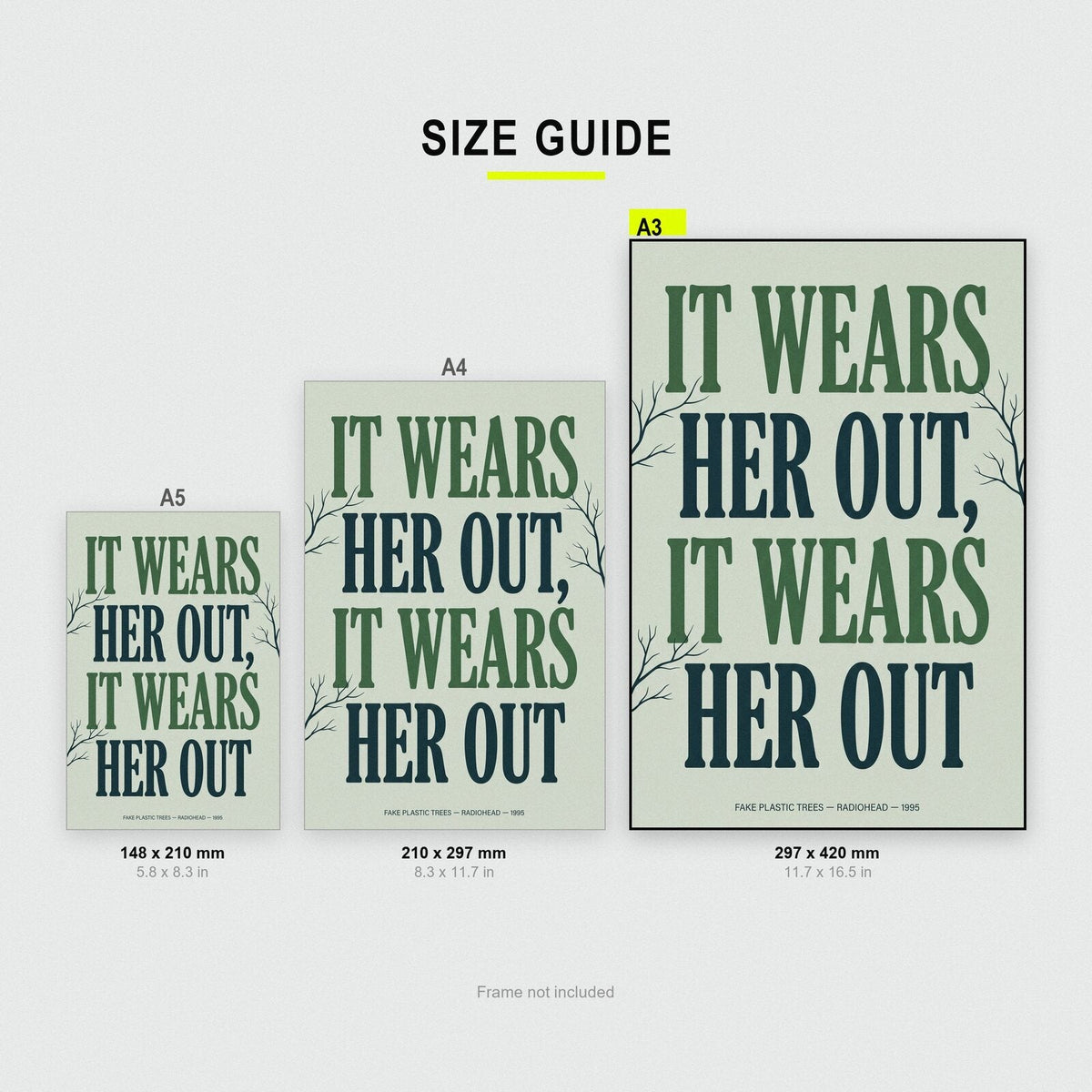 Fake Plastic Trees Lyrics Print