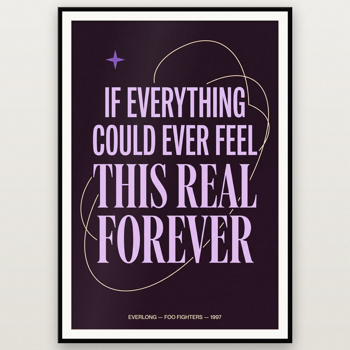 Everlong Foo Fighters Lyrics Print