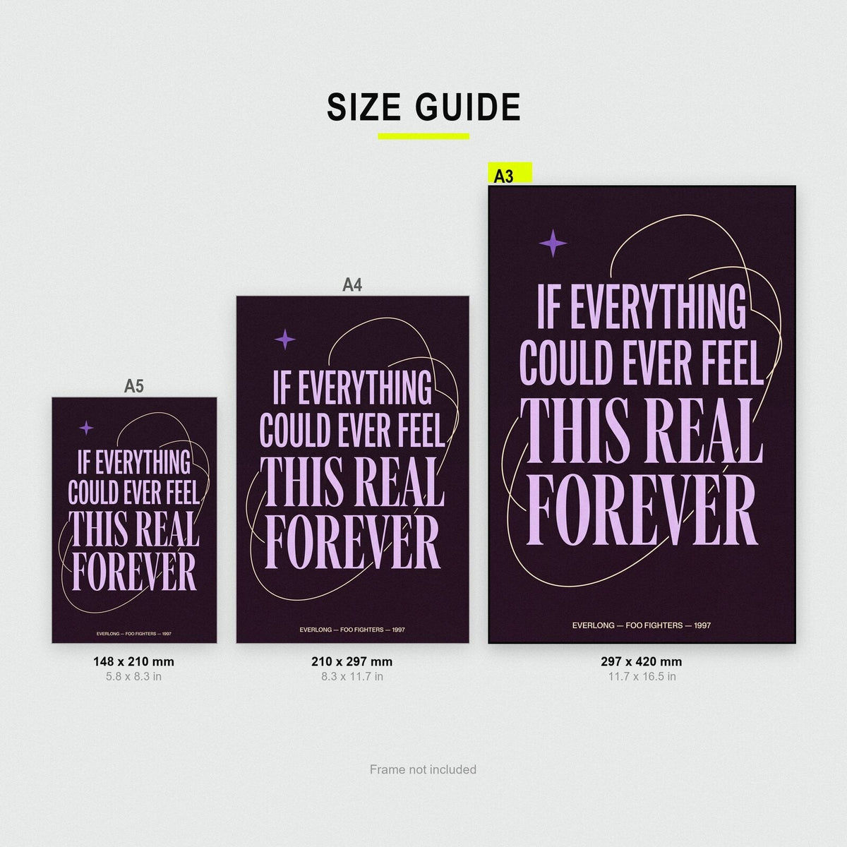 Everlong Foo Fighters Lyrics Print