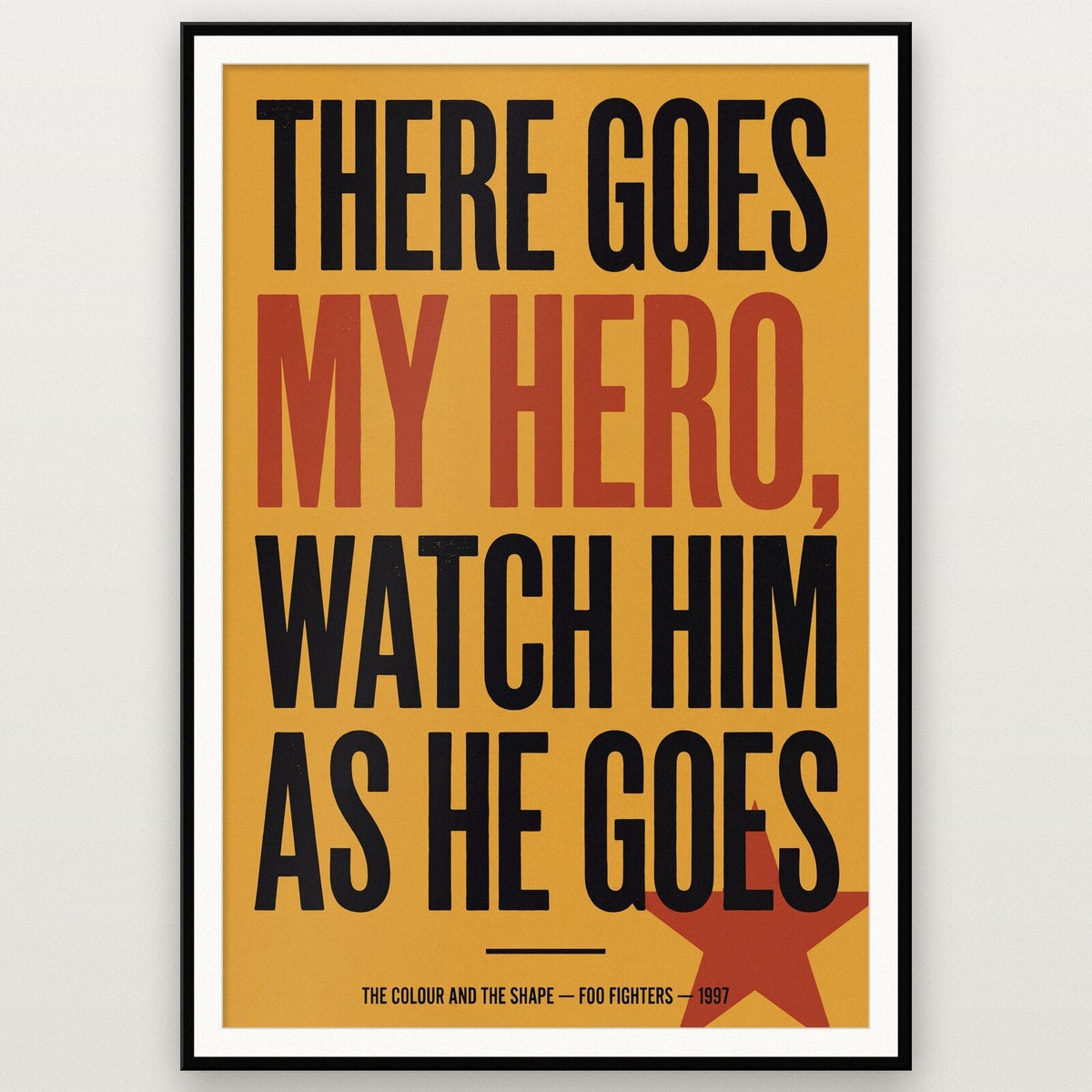 My Hero Lyrics Print