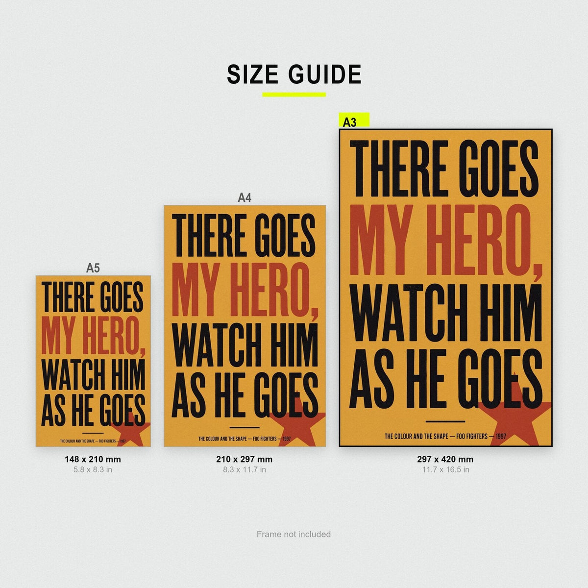 My Hero Lyrics Print