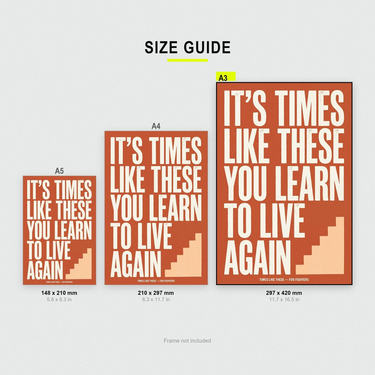 Times Like These Lyrics Print