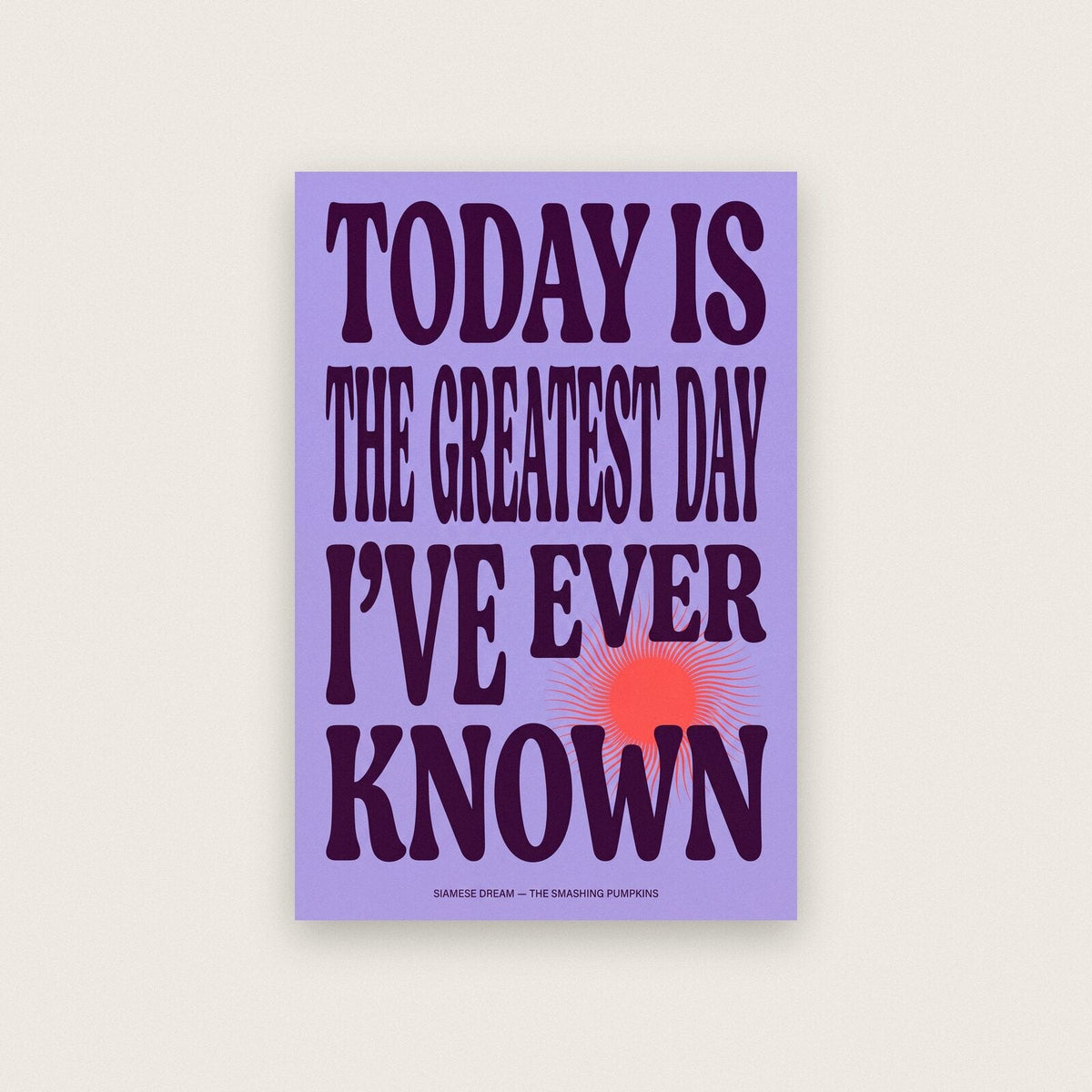 Today Lyrics Print