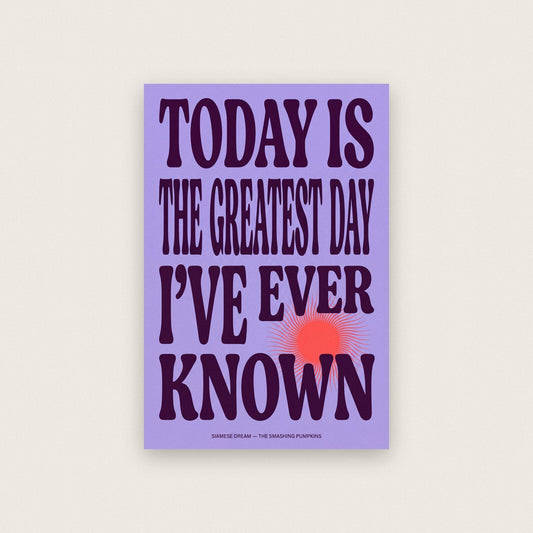 Today Lyrics Print