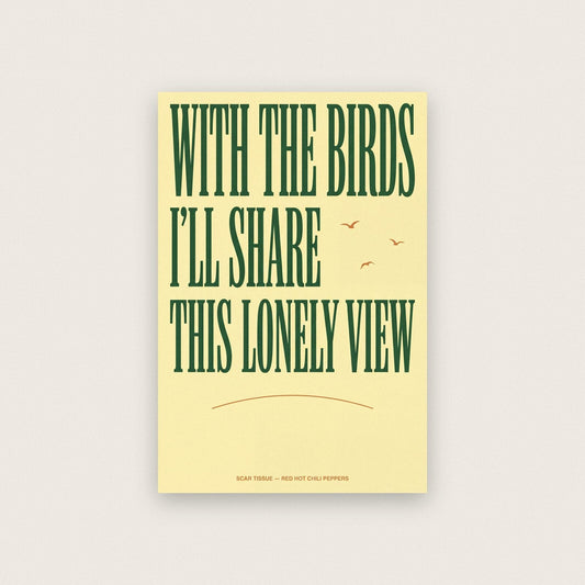 Scar Tissue Red Hot Chili Peppers Lyrics Print