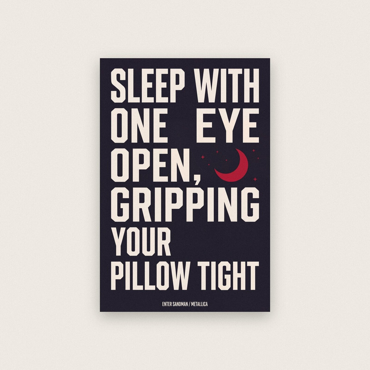 Enter Sandman Lyrics Print